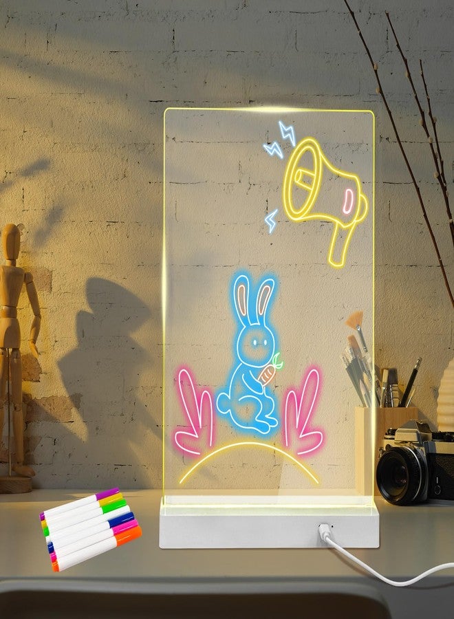 لوحة رسائل مضيئة بإضاءة ليلية LED قابلة للتخصيص مع قلم قابل للمسح، لوحة مذكرات مضيئة للغرفة، ديكور منزلي ومكتبي للنساء والرجال في عيد الأم، عيد الأب، أعياد الميلاد والذكرى السنوية - Image 5